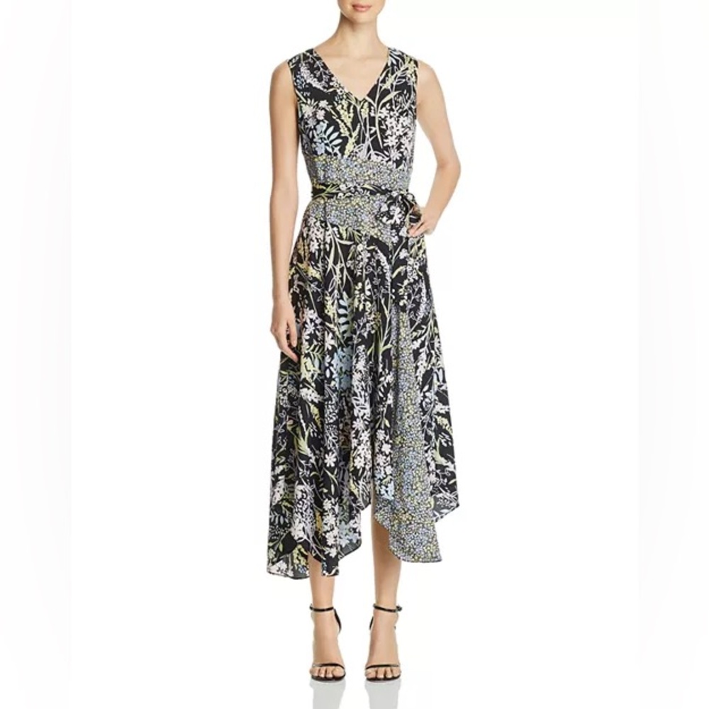 Calvin Klein Black and White Asymmetrical Sundress